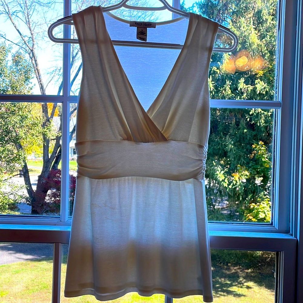 White House Black Market white tunic size small